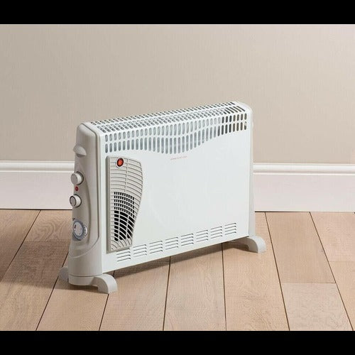 2000W Portable Electric Turbo Convector Heater Radiator Thermostat Timer