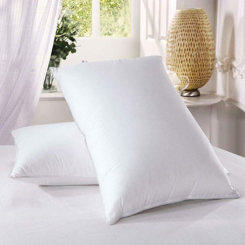 2 X Duck Feather Down Pillow Bed Cushion