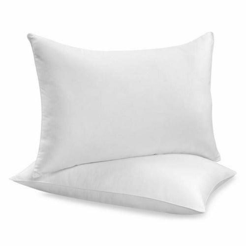 2 X Duck Feather Down Pillow Bed Cushion