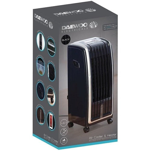 Portable Black Daewoo 4-in-1 Air Cooler Heater Humidifier Fan