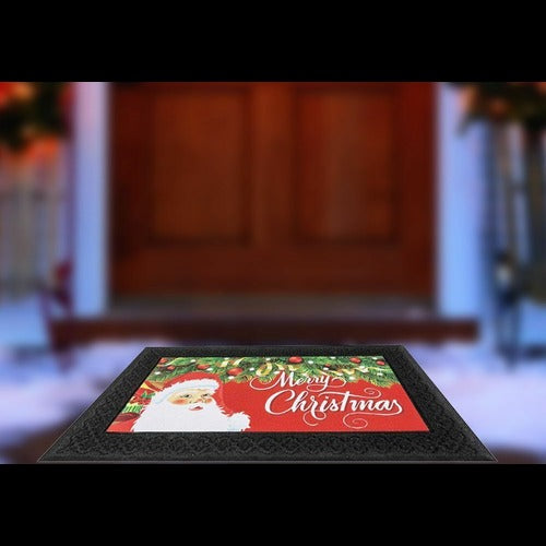 Christmas Doormat Led Lights with Music Santa Anti Slip Backing