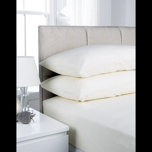 Fitted Bed Sheet For Home & Hotel 100% Poly Cotton All Sizes